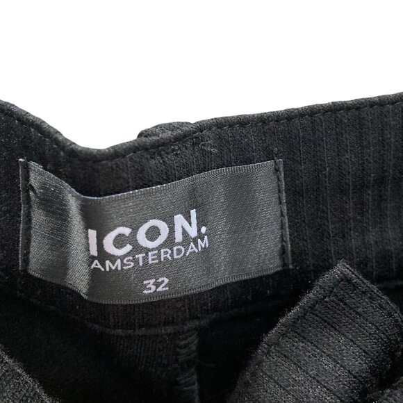 Icon Amsterdam Pants Mens 32 Black Amari Trousers Golf Business Casual Preppy - Picture 6 of 7